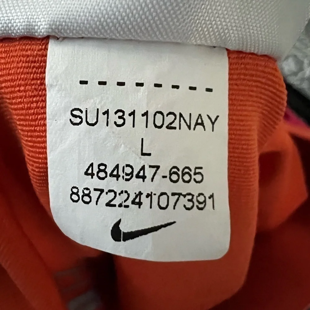 Nike Dri-Fit 2-in-1 Pink & Orange Compression Mesh Running Shorts - Size Large